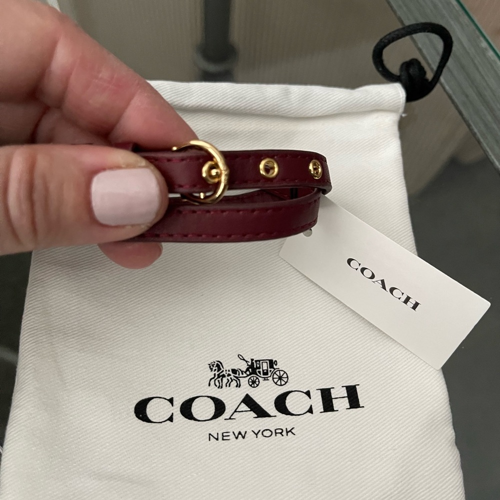 Coach C-buckle Double Wrap Bracelet